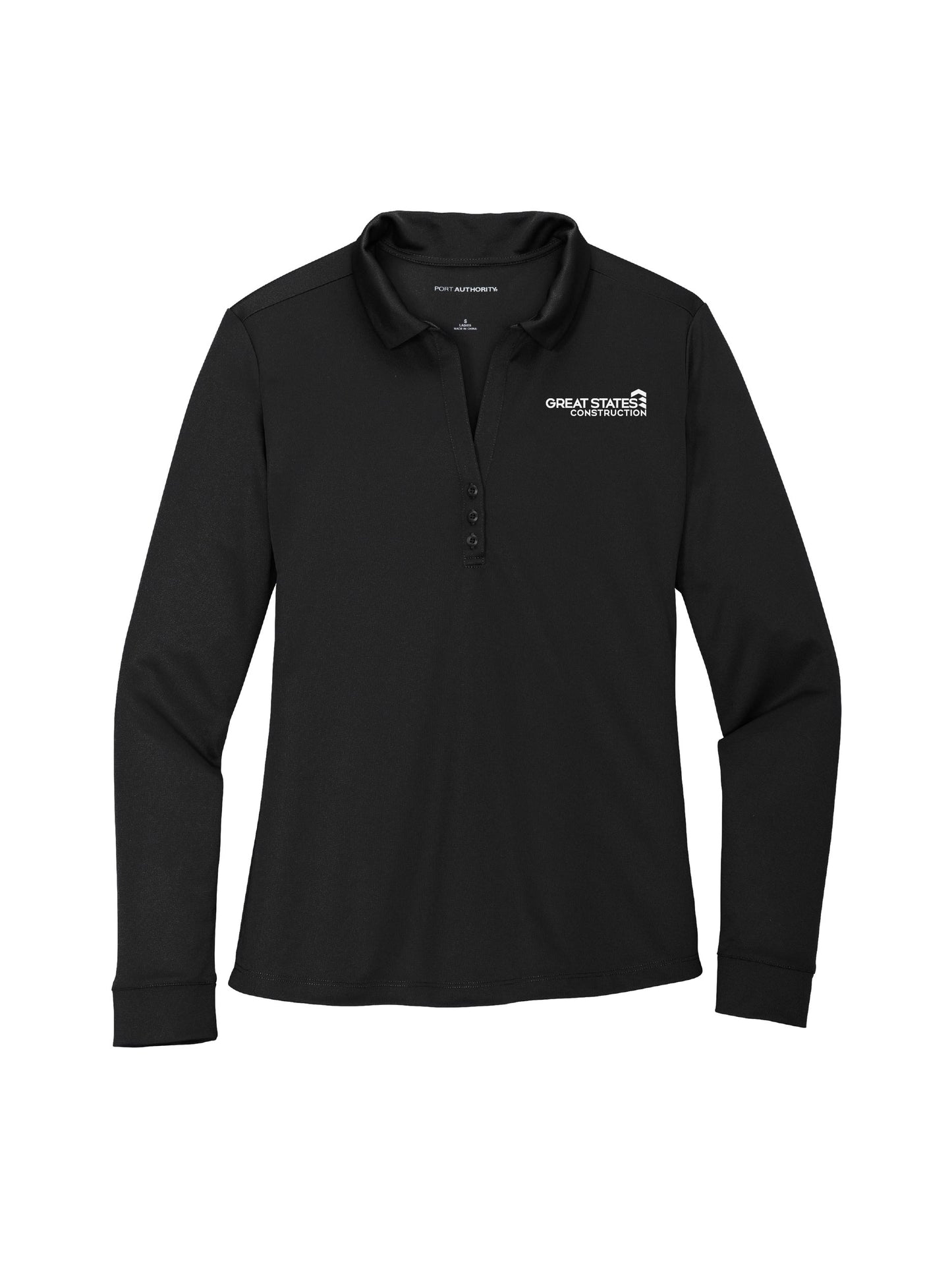 GSC103. Ladies Port Authority® Silk Touch™ Long Sleeve Performance Polo Shirt