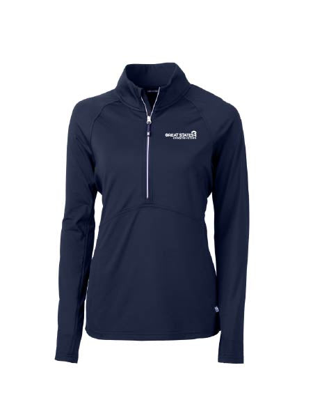 GSC131. Cutter & Buck Adapt Eco Knit Stretch Recycled Women's Half Zip Pullover