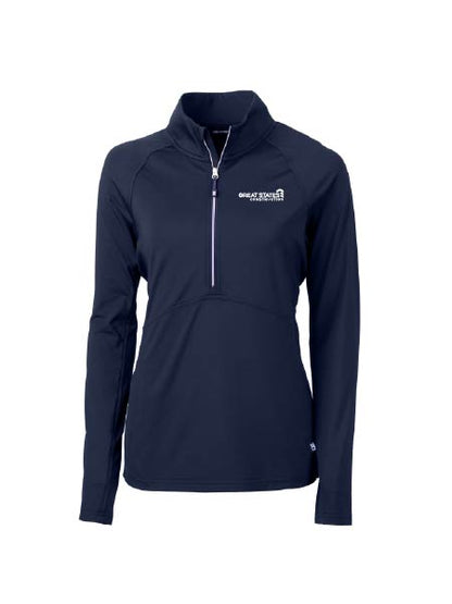 GSC131. Cutter & Buck Adapt Eco Knit Stretch Recycled Women's Half Zip Pullover