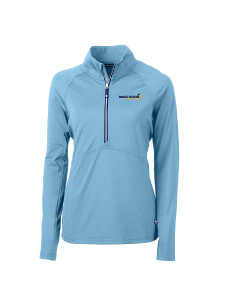 GSC131. Cutter & Buck Adapt Eco Knit Stretch Recycled Women's Half Zip Pullover