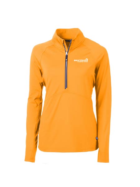 GSC131. Cutter & Buck Adapt Eco Knit Stretch Recycled Women's Half Zip Pullover