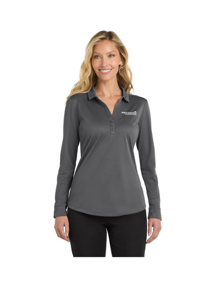 GSC103. Ladies Port Authority® Silk Touch™ Long Sleeve Performance Polo Shirt