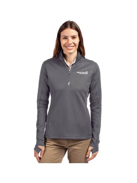 GSC132. Cutter & Buck Traverse Stretch Quarter Zip Women's Pullover