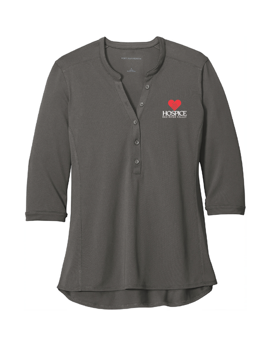 HRRV106. Port Authority Ladies UV Choice Pique Henley