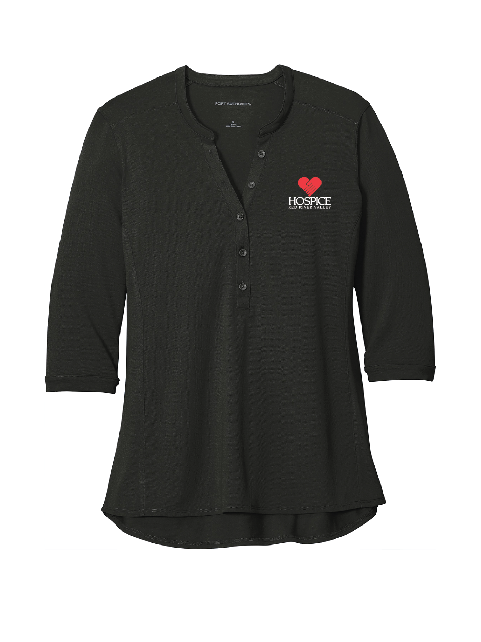 HRRV106. Port Authority Ladies UV Choice Pique Henley