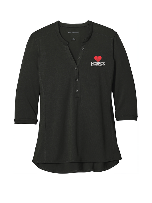 HRRV106. Port Authority Ladies UV Choice Pique Henley