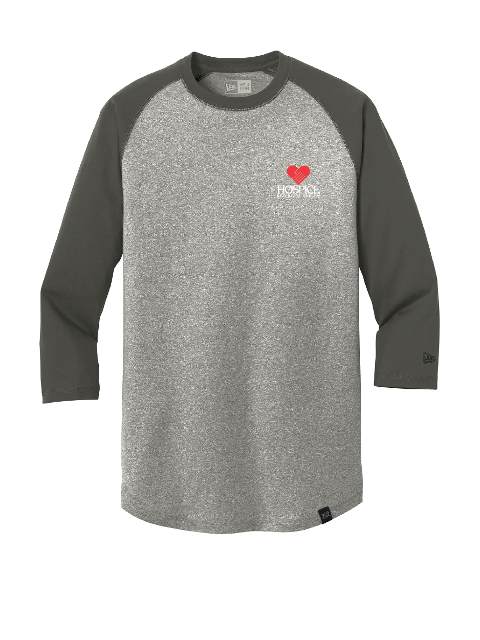 HRRV216. New Era 3/4 Sleeve Baseball Raglan Tee