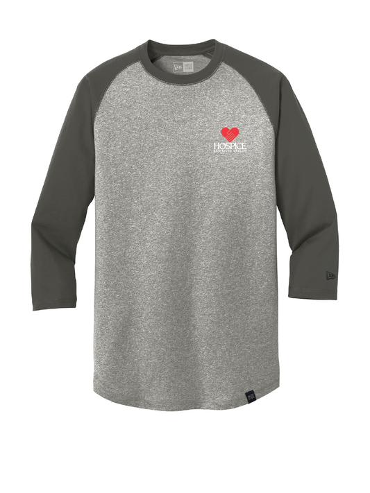 HRRV216. New Era 3/4 Sleeve Baseball Raglan Tee
