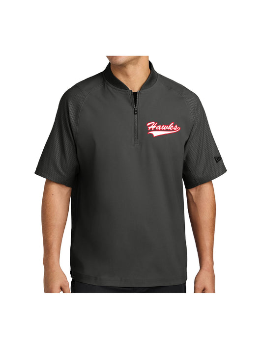 Hawks201. New Era® Cage Short Sleeve 1/4-Zip Jacket