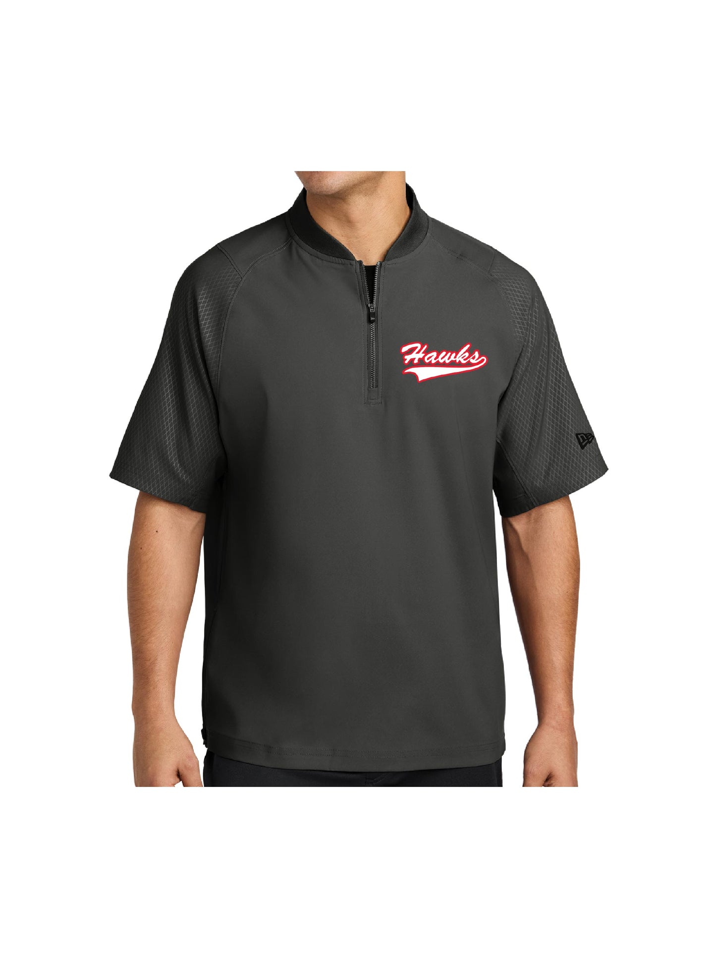 Hawks202. New Era® Cage Short Sleeve 1/4-Zip Jacket