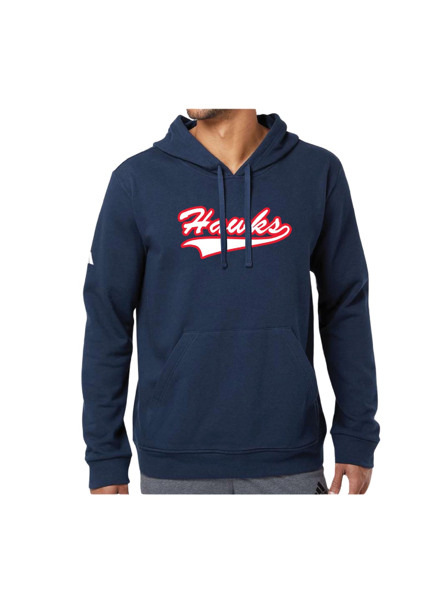 Hawks302. Adidas Fleece Hooded Sweatshirt