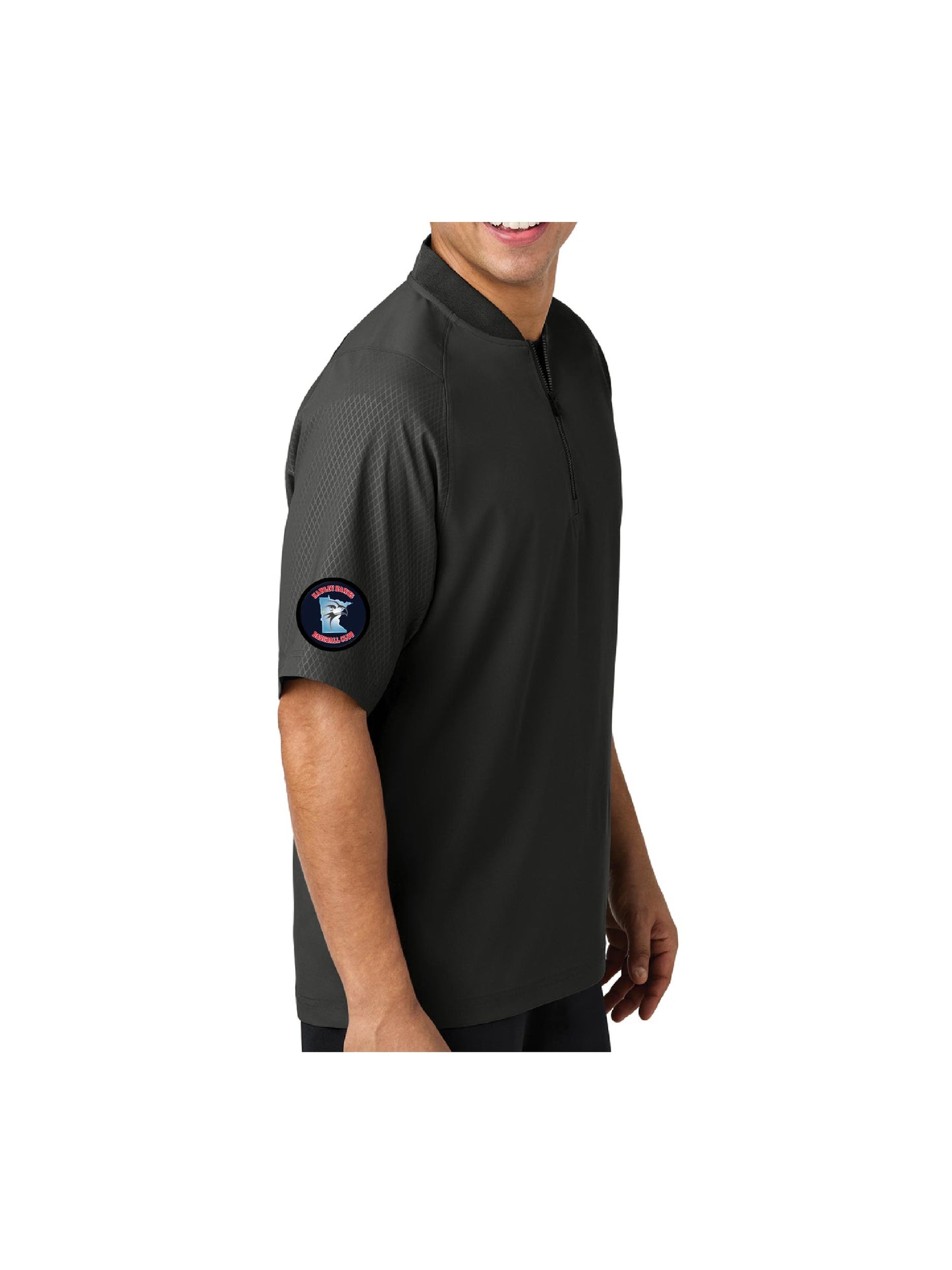 Hawks202. New Era® Cage Short Sleeve 1/4-Zip Jacket
