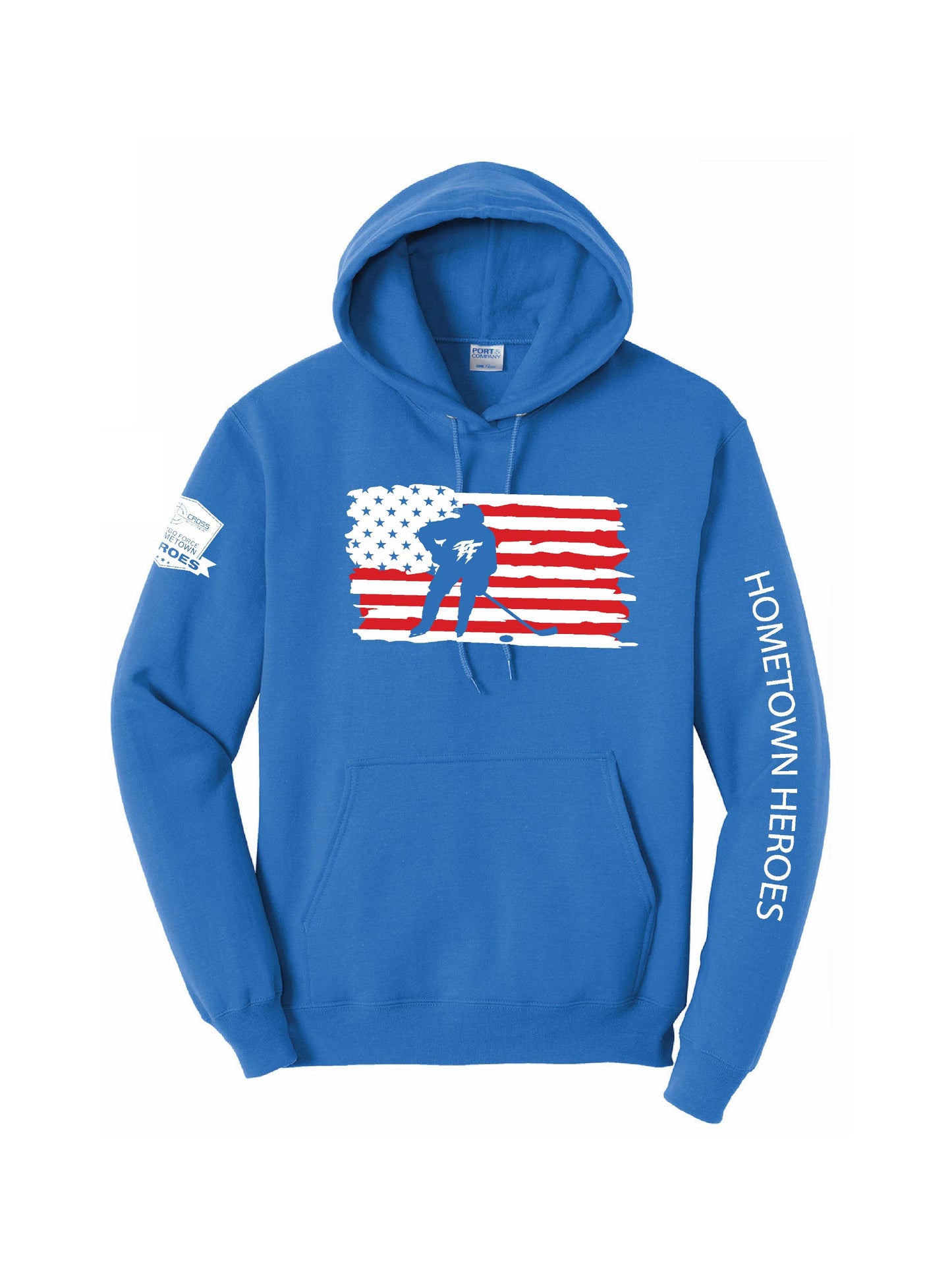 HTH301. Hometown Heroes 2026 TALL Hooded Sweatshirt