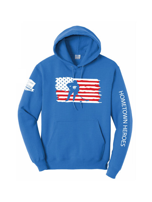 HTH301. Hometown Heroes 2026 TALL Hooded Sweatshirt