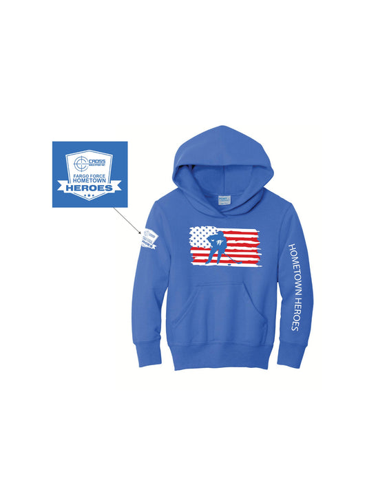 HTH400. Hometown Heroes 2026 Youth Hooded Sweatshirt