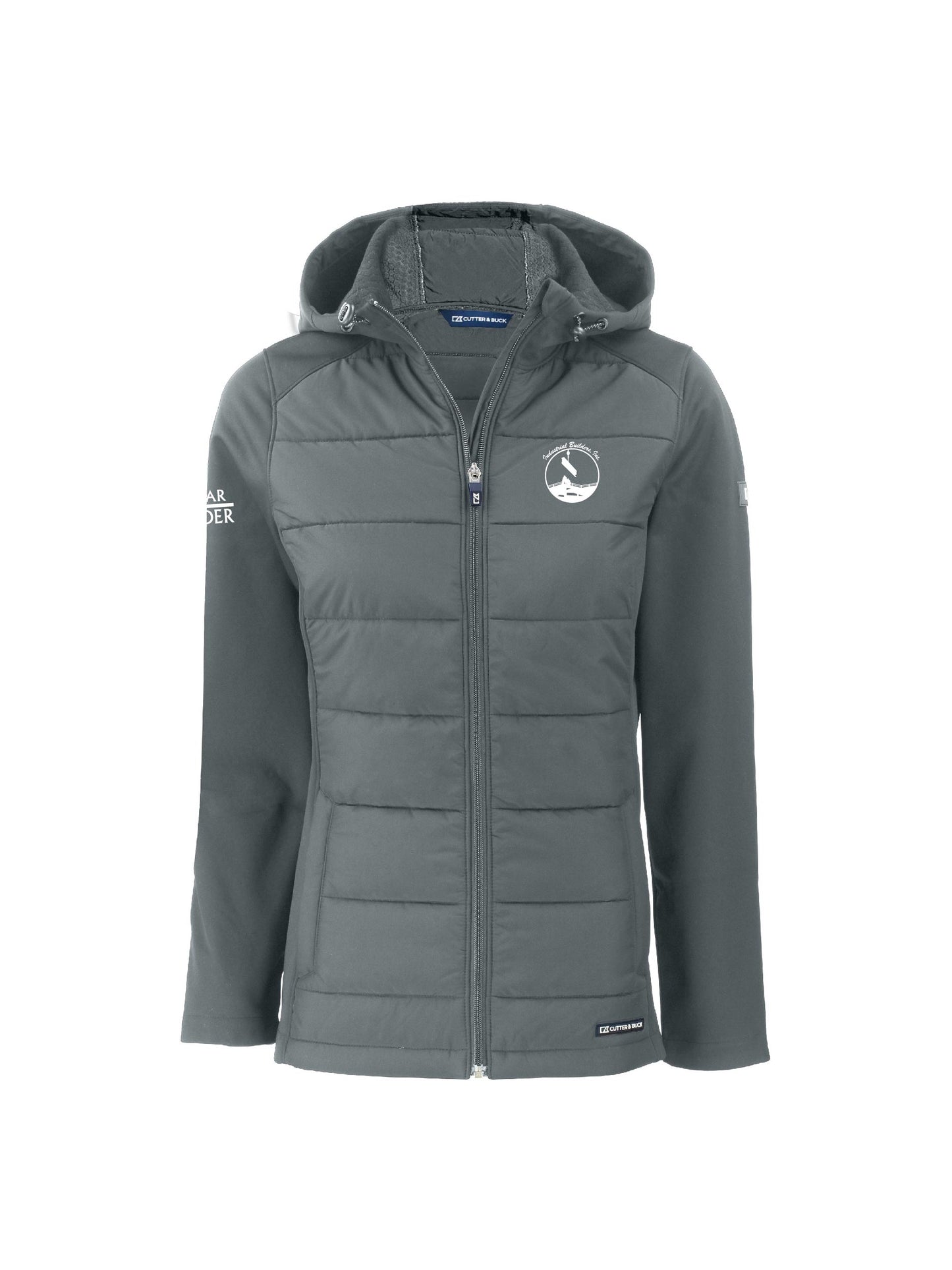 IBA102. Cutter & Buck Evoke Hybrid Eco Softshell Recycled Full Zip Womens Hooded Jacket