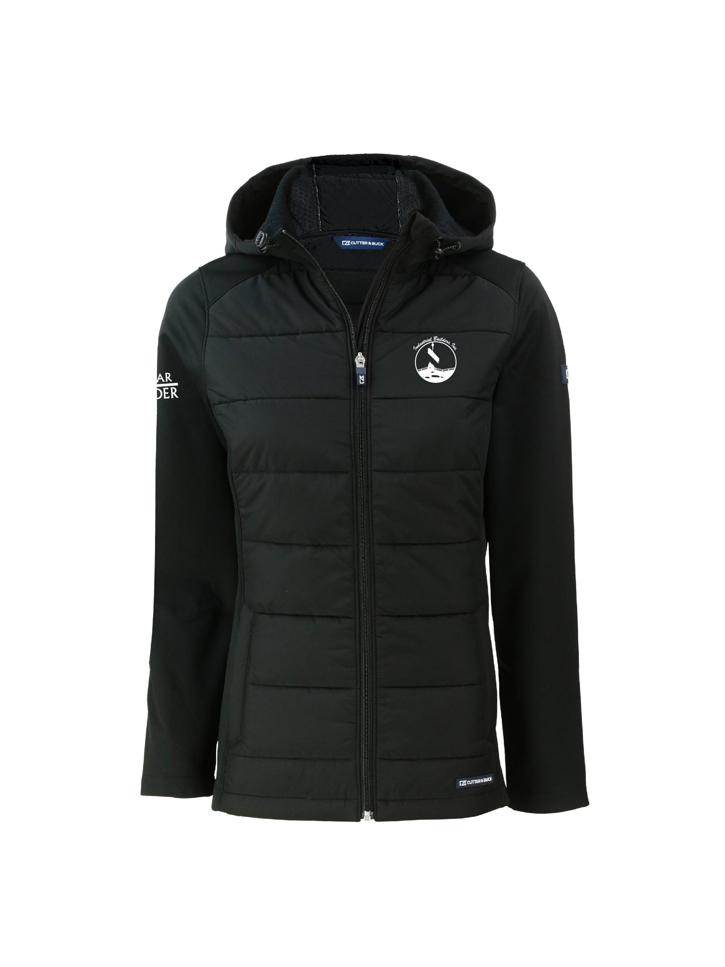 IBA102. Cutter & Buck Evoke Hybrid Eco Softshell Recycled Full Zip Womens Hooded Jacket