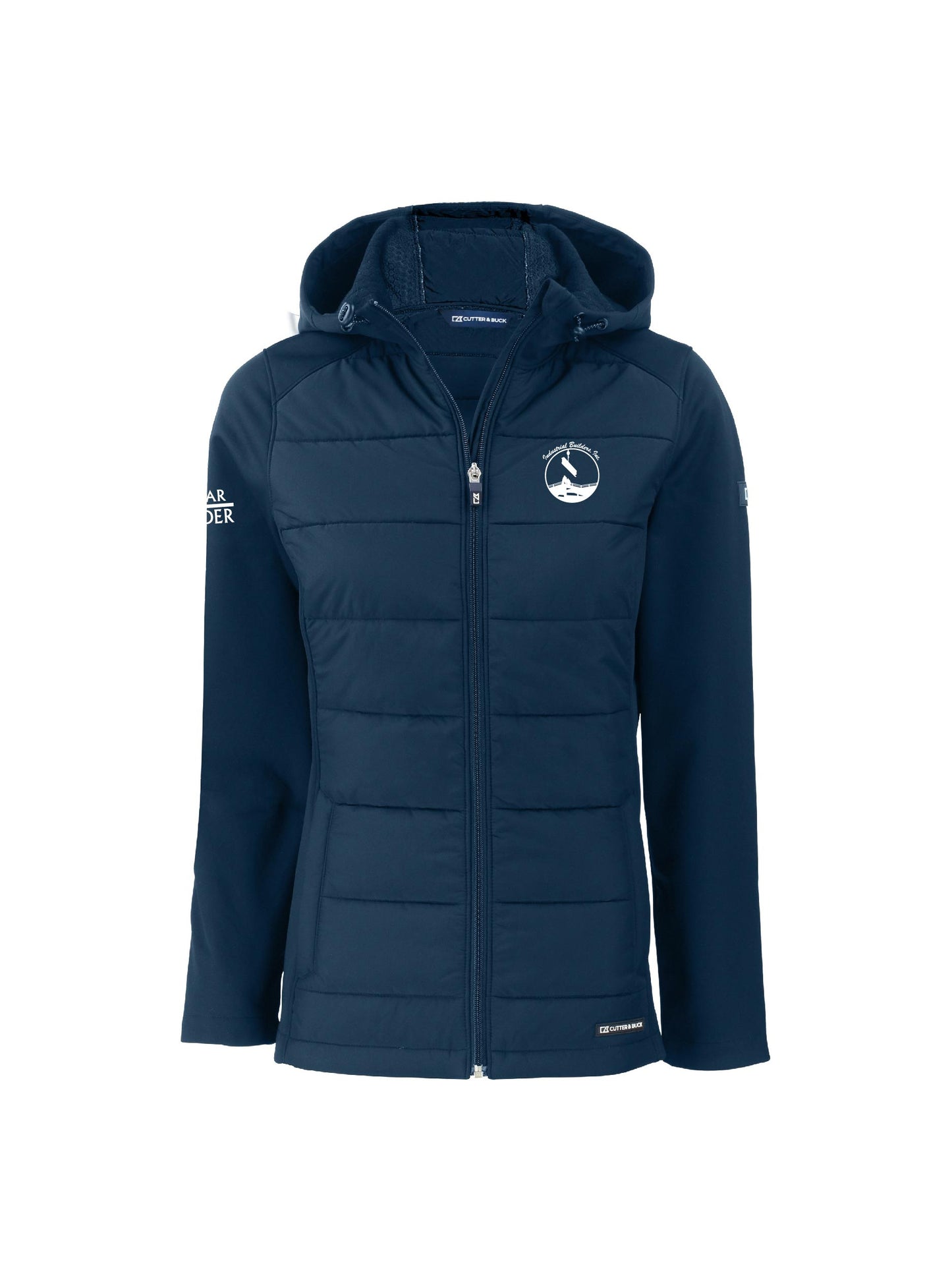 IBA102. Cutter & Buck Evoke Hybrid Eco Softshell Recycled Full Zip Womens Hooded Jacket