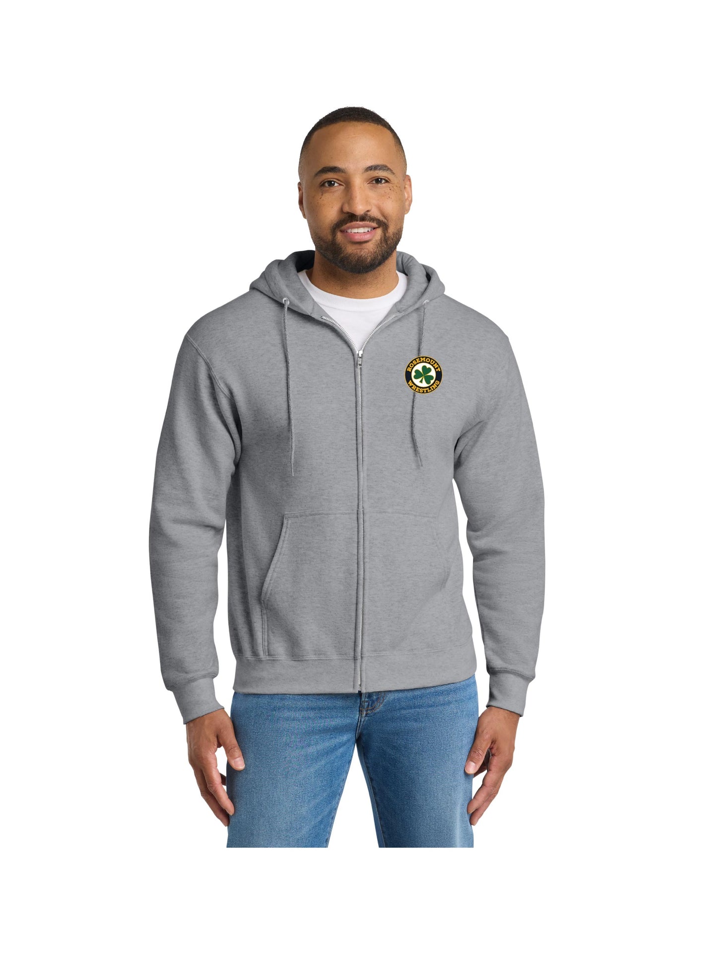 IW305. Port & Co™ Essential Fleece Full-Zip Hooded Sweatshirt