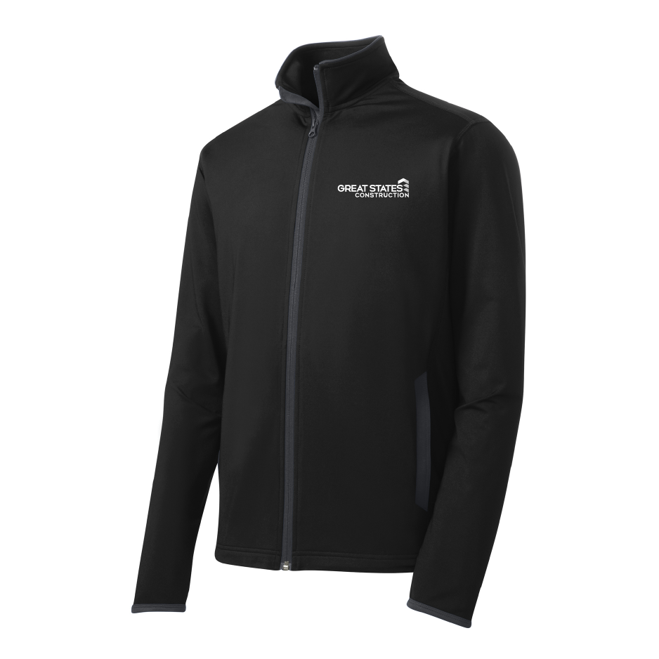 GSC219. Sport-Tek® Men's Sport-Wick® Stretch Contrast Full-Zip Jacket