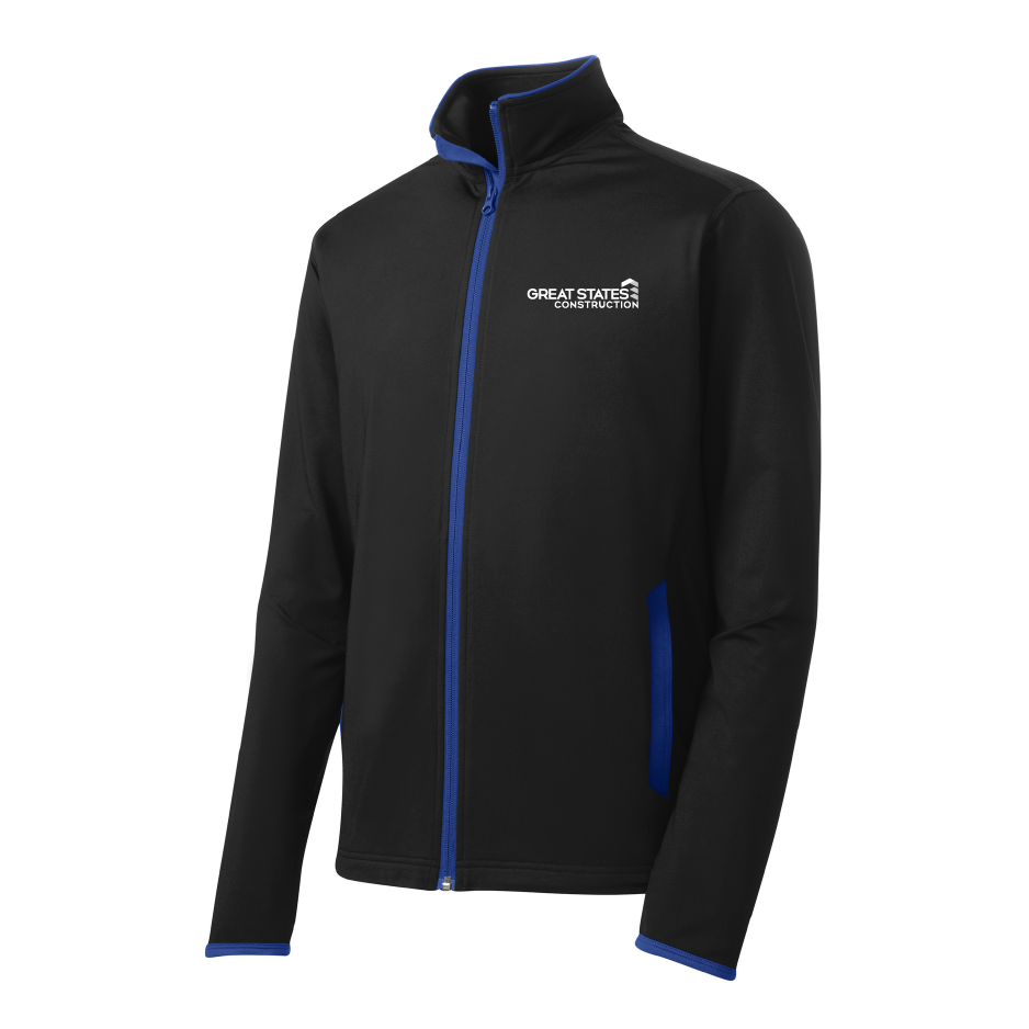 GSC219. Sport-Tek® Men's Sport-Wick® Stretch Contrast Full-Zip Jacket