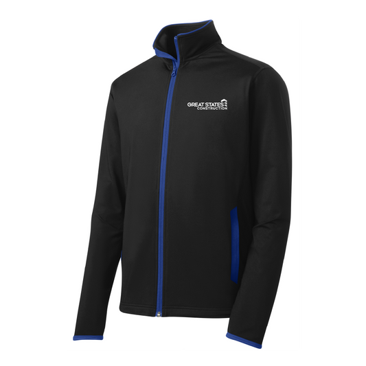 GSC219. Sport-Tek® Men's Sport-Wick® Stretch Contrast Full-Zip Jacket