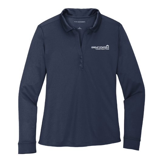 GSC103. Ladies Port Authority® Silk Touch™ Long Sleeve Performance Polo Shirt