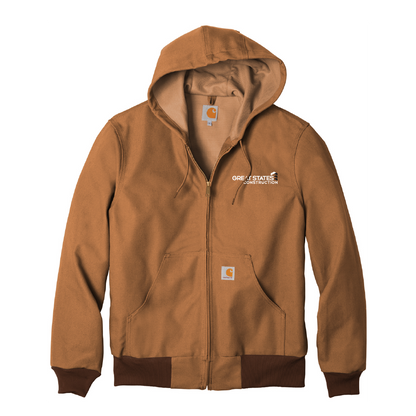 Carhartt ブラウンジャケット Carhartt Men's Red Duck Brown Montana Insulated Hooded Jacket
