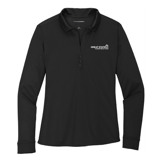 GSC103. Ladies Port Authority® Silk Touch™ Long Sleeve Performance Polo Shirt