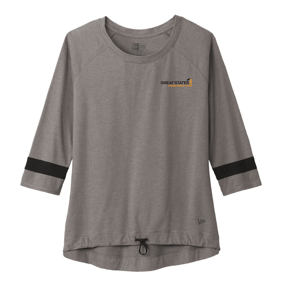 GSC104. New Era® Ladies Tri-Blend 3/4 Sleeve Tee