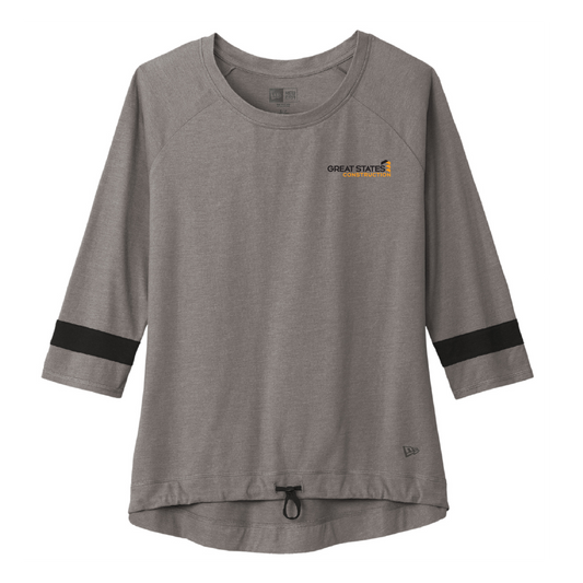 GSC104. New Era® Ladies Tri-Blend 3/4 Sleeve Tee