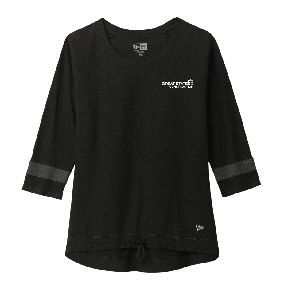 GSC104. New Era® Ladies Tri-Blend 3/4 Sleeve Tee