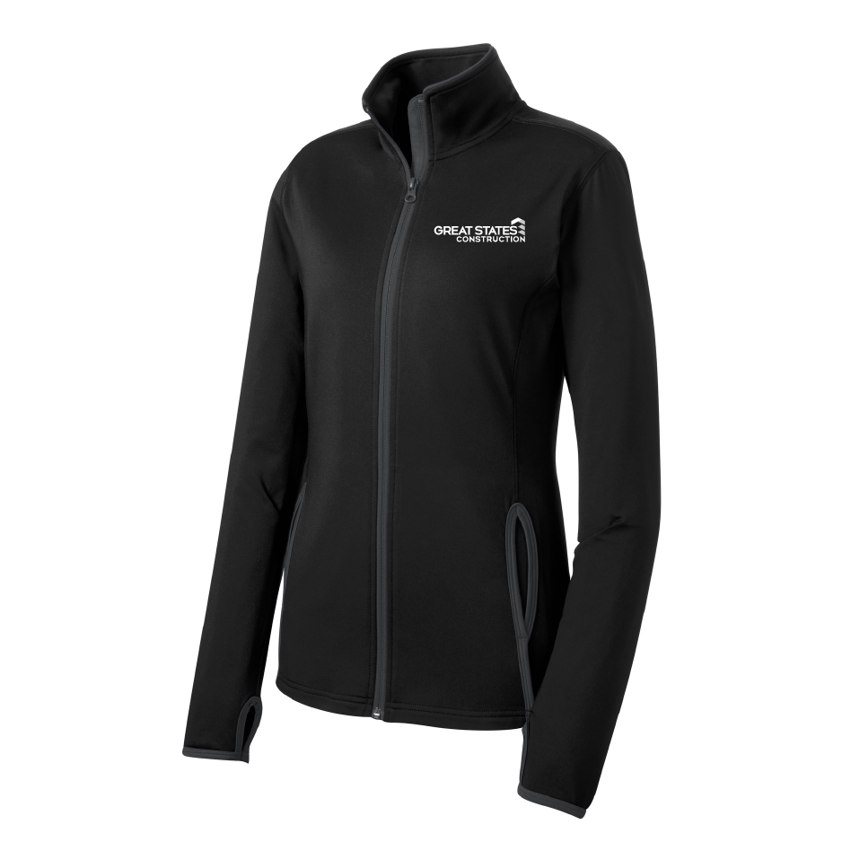 GSC109. Sport-Tek® Ladies' Sport-Wick® Stretch Contrast Full-Zip Jacket