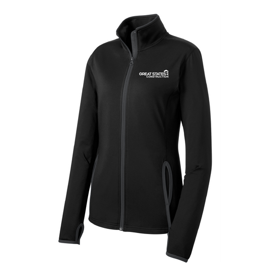 GSC109. Sport-Tek® Ladies' Sport-Wick® Stretch Contrast Full-Zip Jacket
