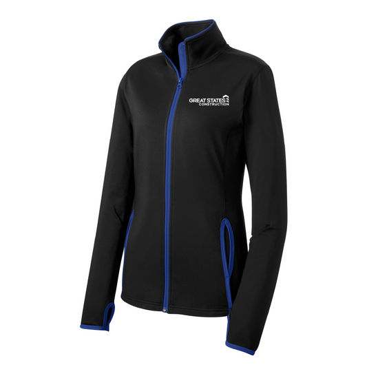 GSC109. Sport-Tek® Ladies' Sport-Wick® Stretch Contrast Full-Zip Jacket