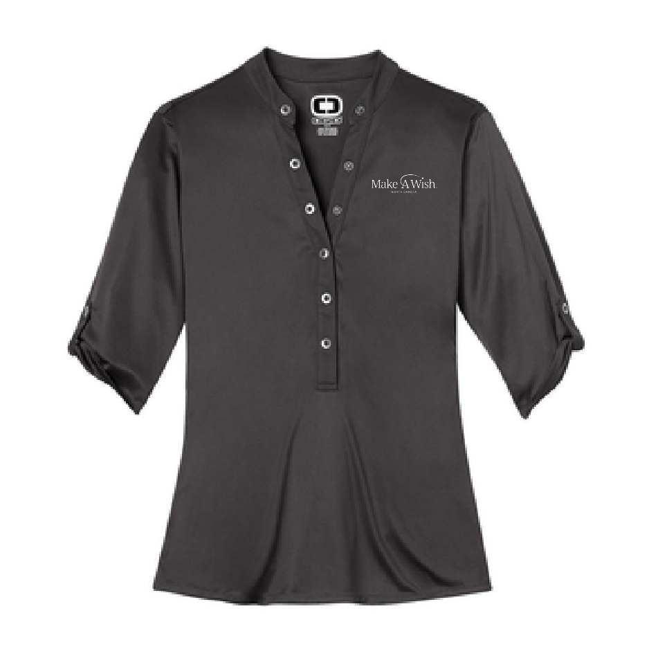 MAW102. Ladies’ 3/4-Sleeve Crush Henley