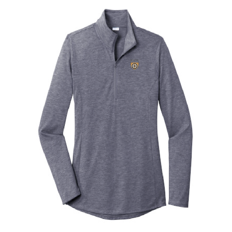 WRJ102. Sport-Tek ® Ladies PosiCharge ® Tri-Blend Wicking 1/4-Zip Pullover