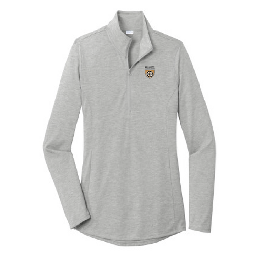 WRJ102. Sport-Tek ® Ladies PosiCharge ® Tri-Blend Wicking 1/4-Zip Pullover