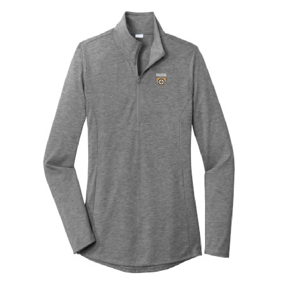 WRJ102. Sport-Tek ® Ladies PosiCharge ® Tri-Blend Wicking 1/4-Zip Pullover