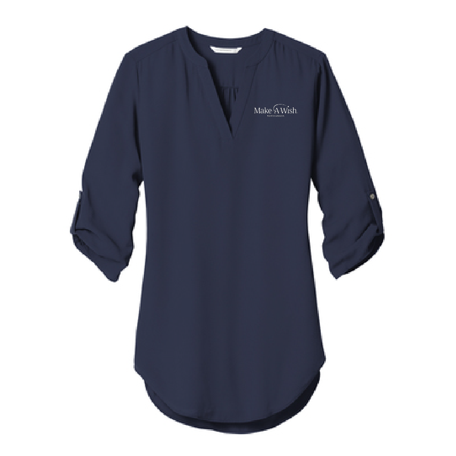 MAW105. Ladies' Port Authority® 3/4-Sleeve Tunic Blouse