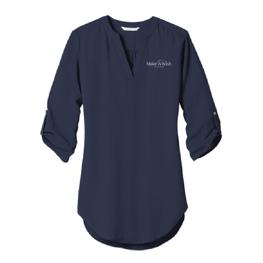 MAW105. Ladies' Port Authority® 3/4-Sleeve Tunic Blouse