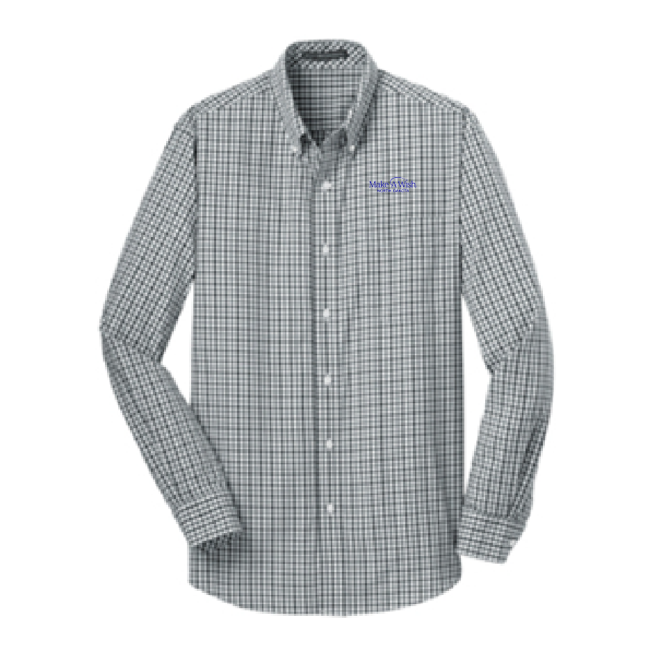 MAW205. Men's Port Authority® Long Sleeve Gingham Easy Care Shirt