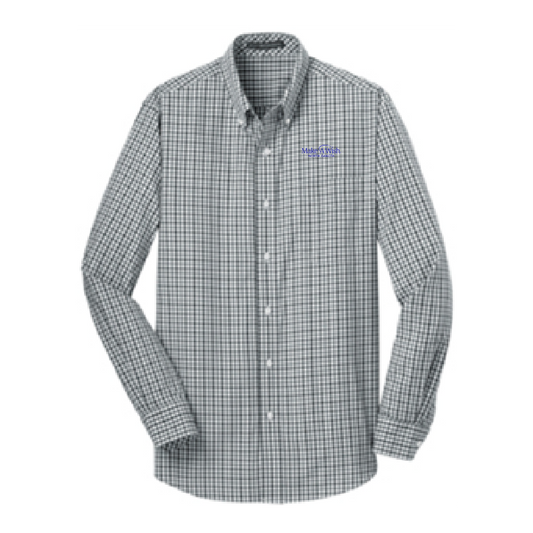 MAW205. Men's Port Authority® Long Sleeve Gingham Easy Care Shirt