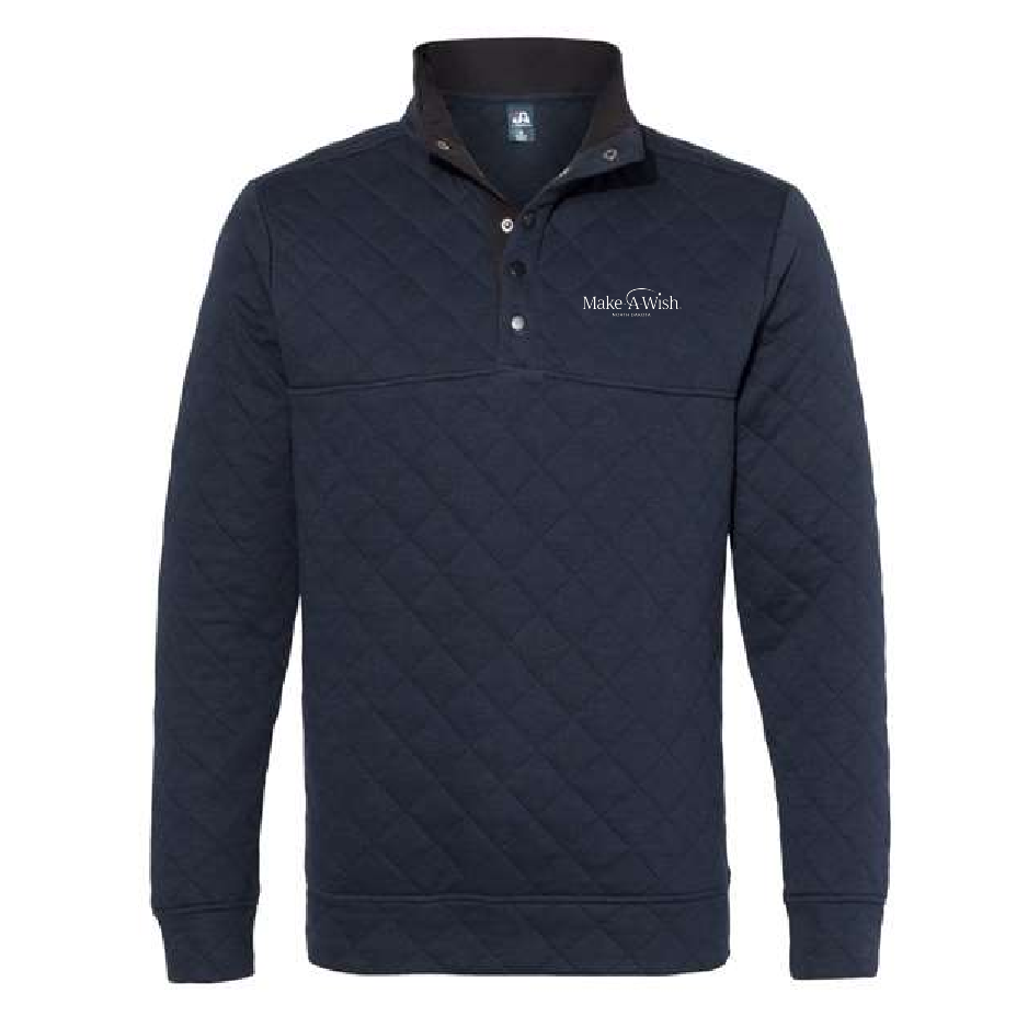 MAW218. Quilted Snap Pullover J America Quilted Snap Pullover