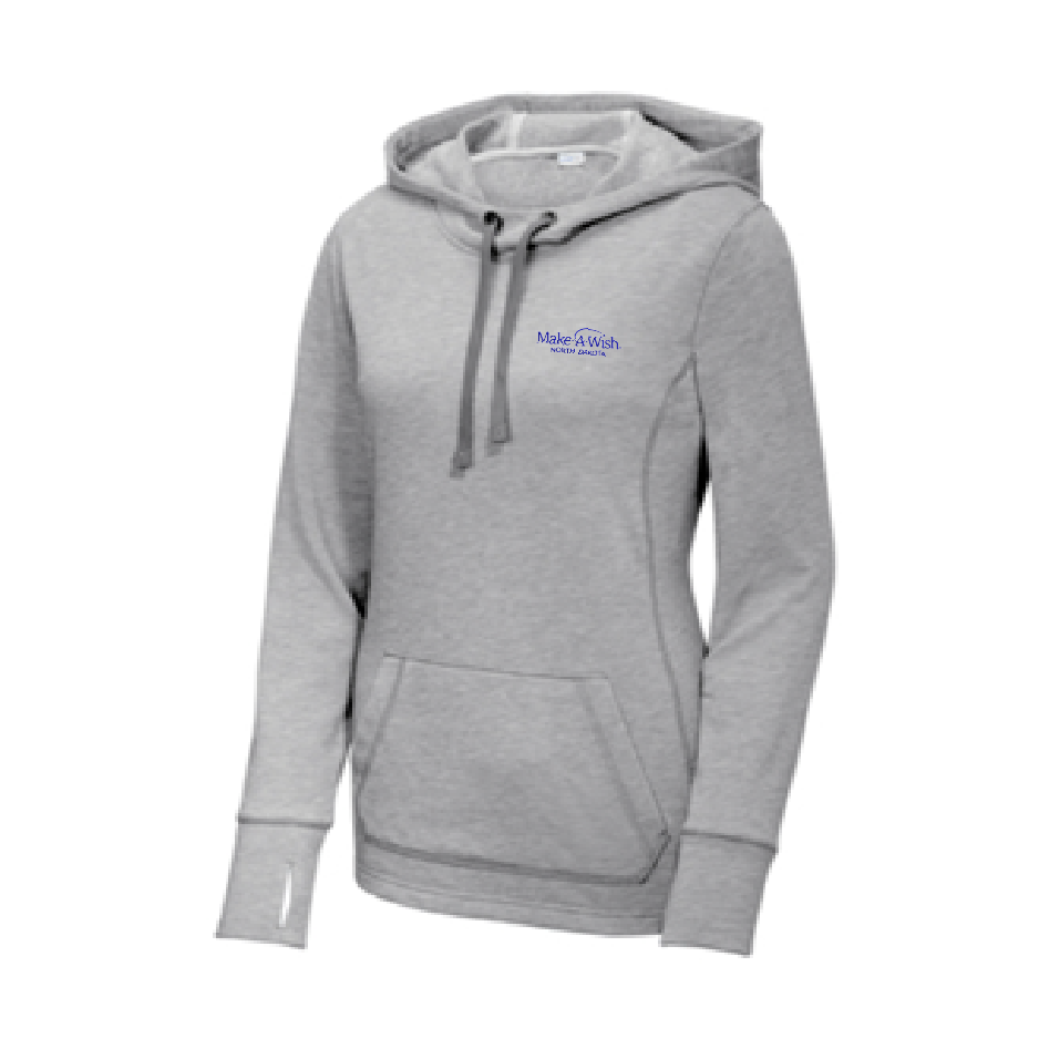 MAW109. Ladies' Sport-Tek®  PosiCharge® Tri-Blend Wicking Fleece Hooded Pullover