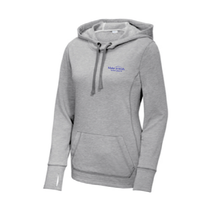 MAW109. Ladies' Sport-Tek®  PosiCharge® Tri-Blend Wicking Fleece Hooded Pullover