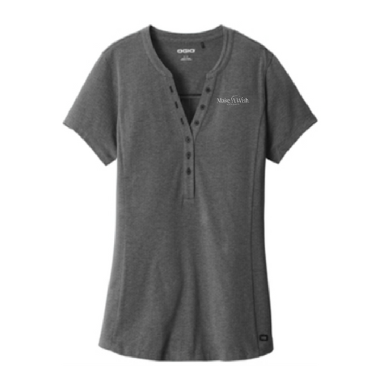 MAW116. Ladies Tread Henley Polo