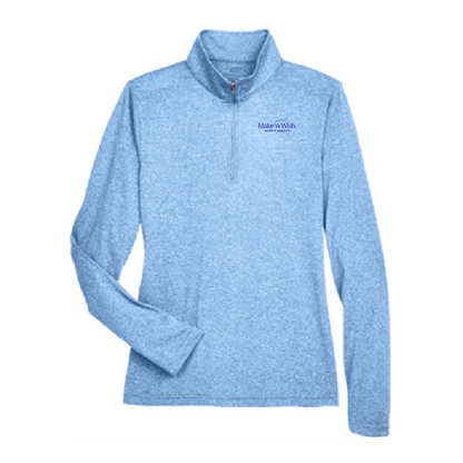 MAW119. UltraClub Ladies Heathered Quarter Zip