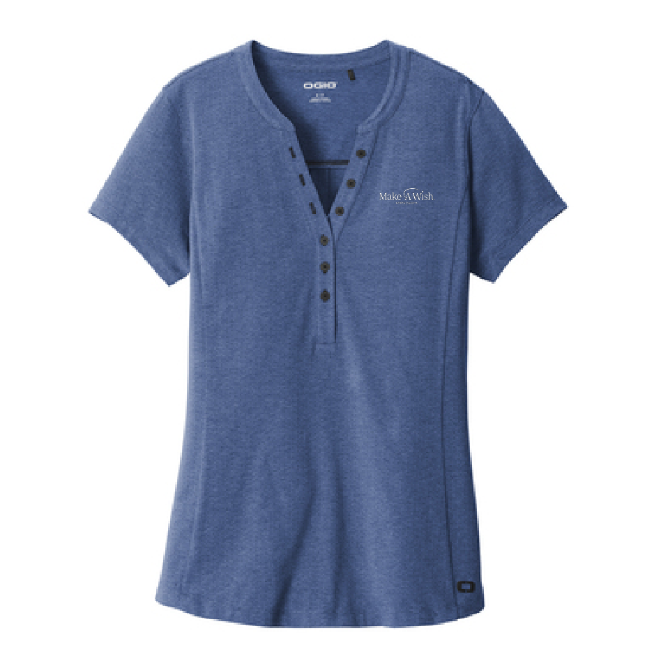 MAW116. Ladies Tread Henley Polo