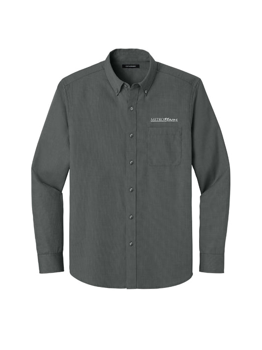 MPM130. Port Authority Long Sleeve Nailhead Easy Care Shirt